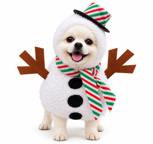 Disfraz de Muñeco de Nieve para Perros – Atuendo Navideño