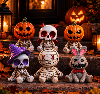Pack HALLOWEEN - Calabaza Aterradora + Alfombra + 6 muñecos
