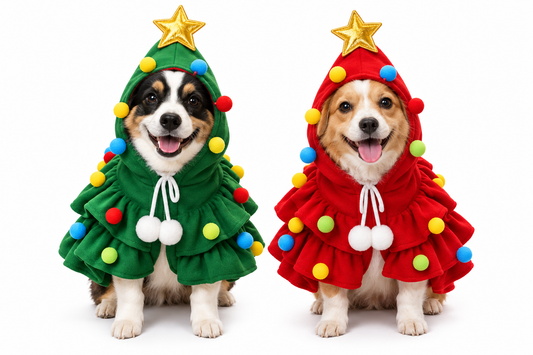 Disfraz de Árbol de Navidad para Perros – Conjunto Festivo para las Fiestas